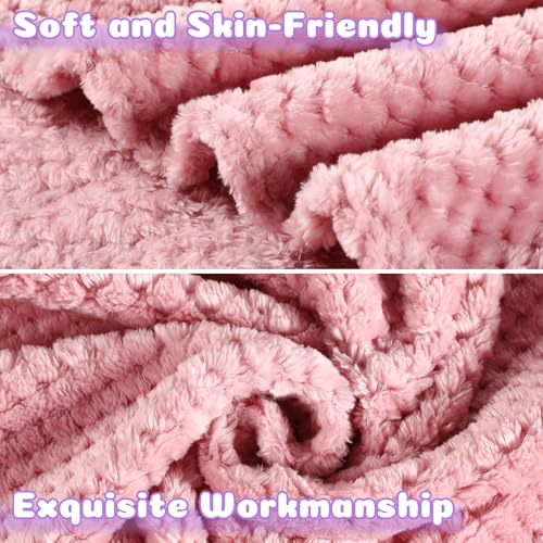 Image of Reginary 4Pcs 30x40 Baby Blanket Fuzzy,Purple, Pink, Gray, Blue