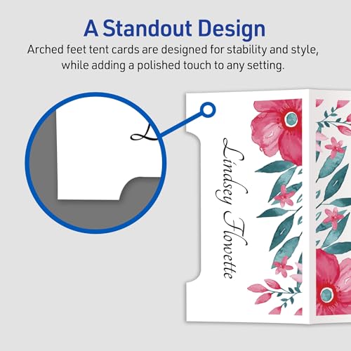 image for Avery Printable Arched Place Cards with Sure Feed Technology, 2-1/16