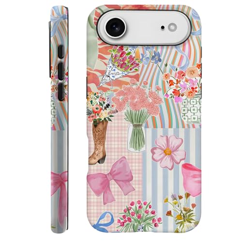 Coque H7KQ Air antichoc pour filles et garçons motif noeud rose