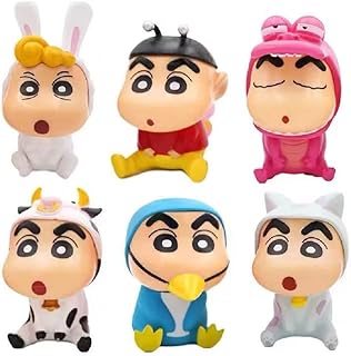 Sponsored Ad - Denyeet Decorative Animation Crayon Shin-chan Cute Center Console Doll Figure Crayon Shin-chan Set of 6 Cra...