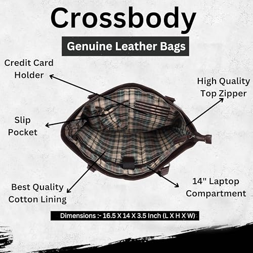 Image of Genuine Leather Tote Bag for Women - Premium Quality, Stylish, and Spacious Handbag for Everyday Use