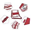 QKURT Sac à bandoulière Messenger clair à bandoulière avec bandoulière réglable, Sac transparent pour sac transparent approuvé par la Concert Stadium pour femme Homme | Imperméable,Rouge #3