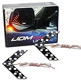 iJDMTOY Pair 14-SMD Arrow Shape LED Circuit Board Panels for Behind The Side Mirror Turn Signal Retrofit, Brilliant Red