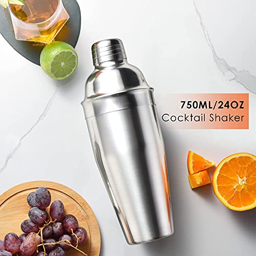 750 ml Cocktail Shaker Set, 12 Stuk RVS Bar Tools Gift Set met Roterende Stand, Barman Kit met Jigger, Muddle, Zeeven en… - Afbeelding 7