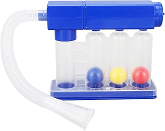 Cryfokt Breathing Lung Exerciser, 3 Color Coded Balls Breathing Exercise Device, to Breath Measurement System, Transparent Deep Breathing Exercise for Lung Recovery