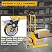 Legines Foldable Hydraulic Material Lift Truck Carrier Manual Lift Stacker Forklift 450 lbs Capacity 36