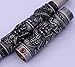 Jinhao Vintage Luxurious Fountain Pen Double Dragon Playing Pearl, Ancient Gray Metal Carving Embossing Heavy Pen Collection