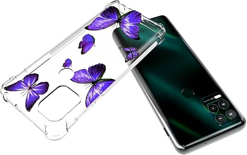 Miniatura 5 de Funda para Moto G Stylus 5G 2021, Motorola XT2131DL Funda transparente para niñas y mujeres, TPU suave a prueba de golpes, funda protectora