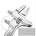 Adjustable Wrench ,KISENG 16-68mm Mini Adjustable Spanner Short Shank Large Openings Ultra-Thin