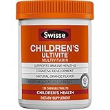 Swisse Ultivite Daily Multivitamin for Children, Orange Flavored |Supports Immune Health & Cognitive Development | for Kids Ages 2-12 Years Old |120 Chewable Tablets