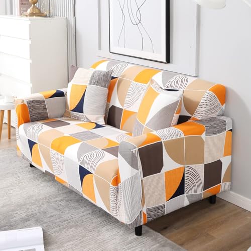 Image of HOKIPO Elastic 2 Seater Sofa Cover Stretchable Slipcover (NEW-4094-D4)