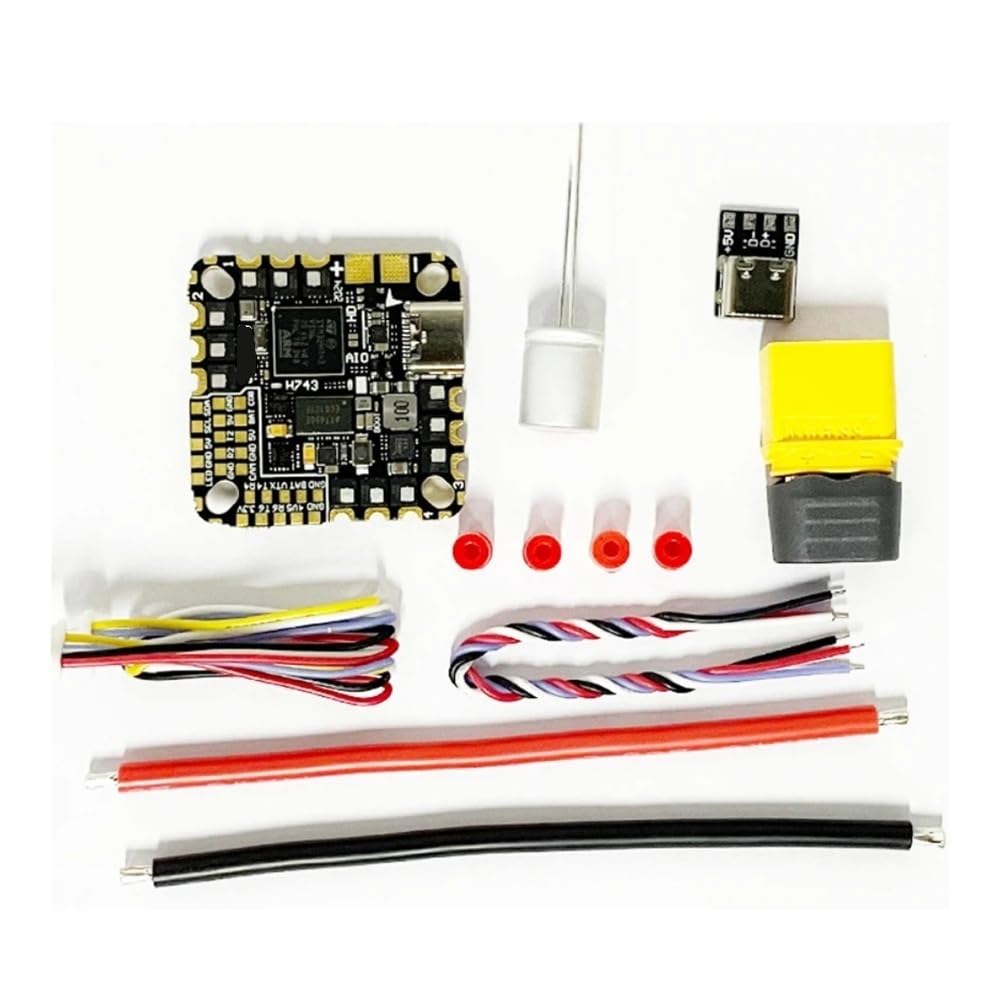 GH743AIO-HD kontroler lotu ICM-42688-P 5V 2,5A BEC Baro OSD 128MB AM32 40A 3-6S 4in1 bezszczotkowy ESC odpowiedni do drona RC FPV (GH743AIO-HD 50A)