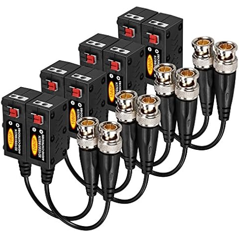 VIMVIP 1080P AHD/HD-CVI/TVI/CVBS Passive HD Video Balun Transmitter 4 Pairs (UTP Up to 350M-600M) (4Pairs) Cover