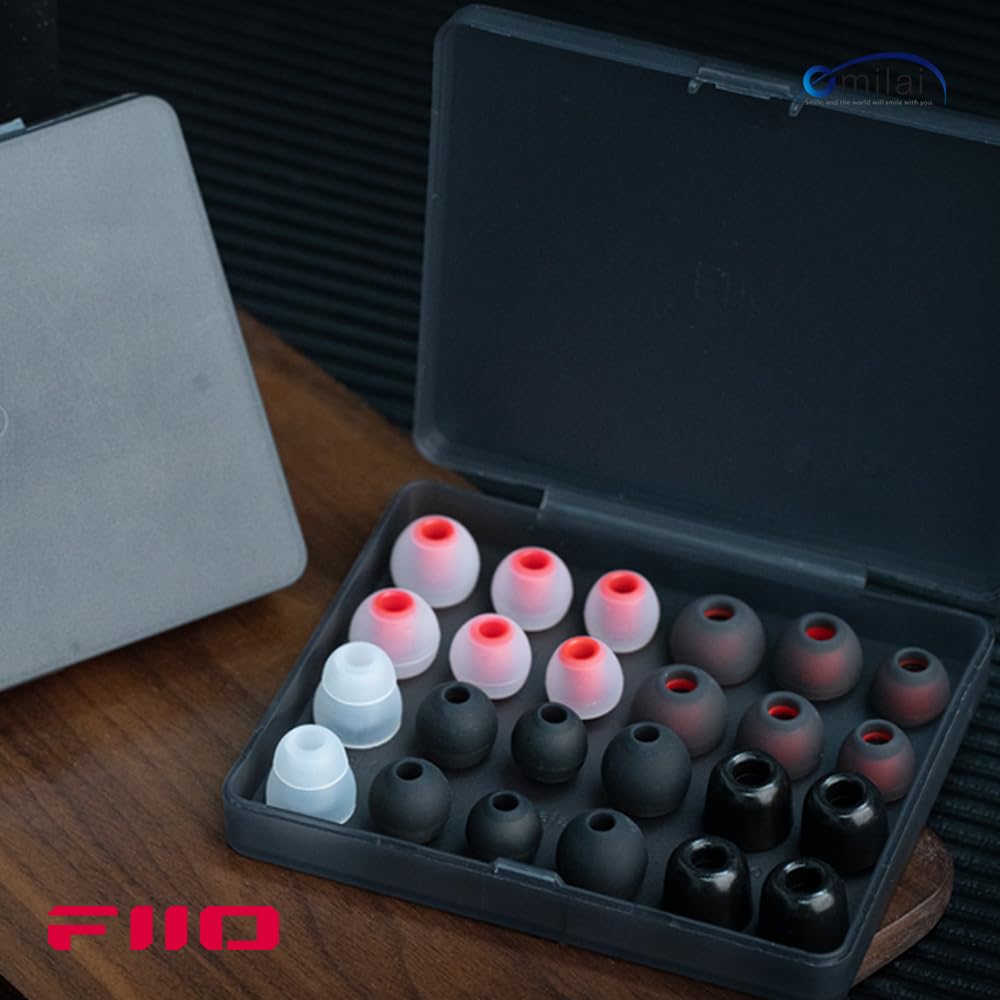 Amazon | FiiO HS19 FIO-HS19 イヤーピース セット SML 12ピース 収納
