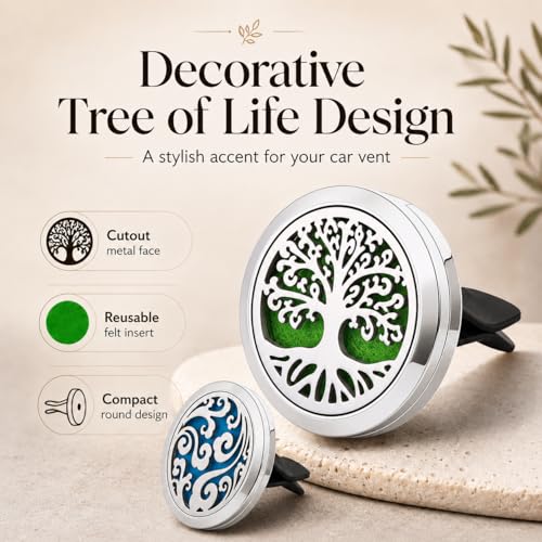2 Pack Car Vent Essential Oil Clips