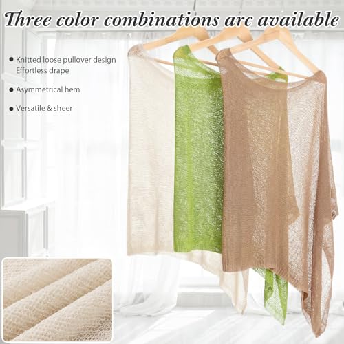 Image of Women Sheer Poncho Shrug Summer Sheer Blouse Top Lightweight Poncho Bolero for Evening Dress