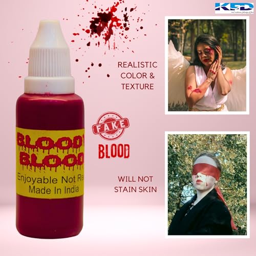 Image of Kaku Fancy Dresses Fake Blood For Kids Halloween Party Make-up | Fancy Dress Party Prop For Roleplay, Cosplay | Halloween Party Decoration