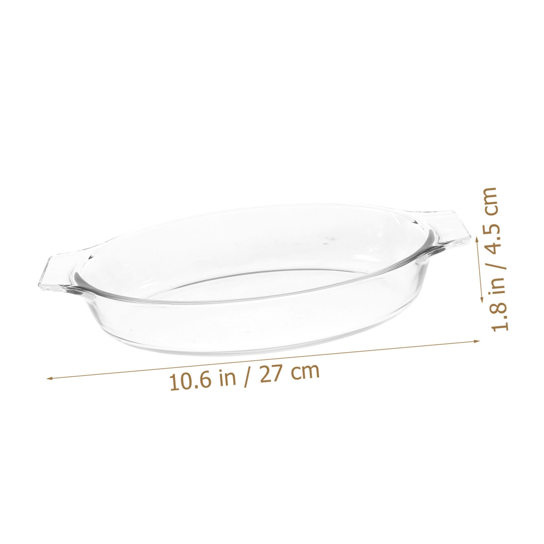 Cabilock Baking Dish with Double Handles Clear Glass Bakeware for Roasting and Serving High Borosilicate Casserole for Oven and Table Capacity