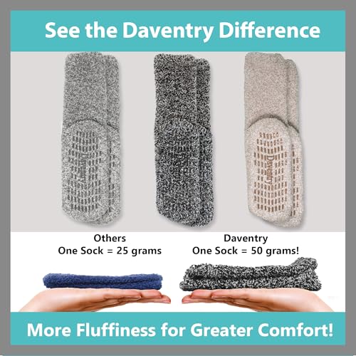 Daventry Thick Fuzzy Grippy Socks for Women and Men | Slipper Socks for Women | No Slip Non Skid Grip2