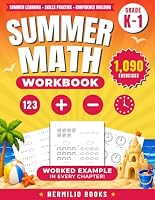 Summer Math Workbook K-1 Grade: Addition, Subtraction, Counting, and Telling Time Exercises for Enjoyable and Seamless Transition from Kindergarten to 1st Grade B0D5Q2WMT8 Book Cover