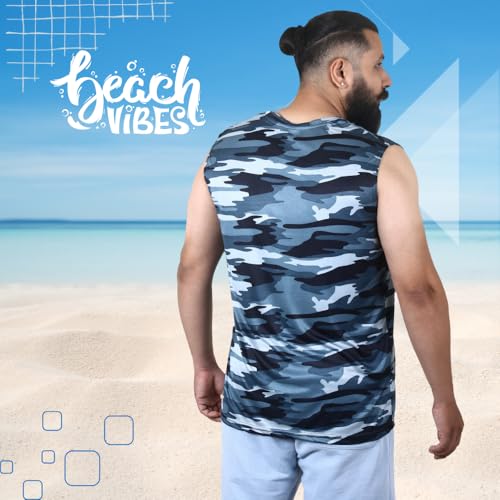 Image of Sleeveless T Shirts for Men - Gym Vest, Sando Tank Top Wear, Workout Baniyan, Stringers Inner Shirt, Bodybuilding Tshirts, Sports Tshirt Vests, Stylish Tanks Tops