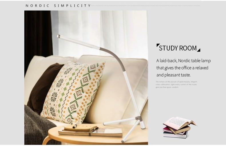 Image of LED Night Light Desk Lamp Eye Protection LED Lamp Flexible Bedside Table Desk Lamp LED Reading Desk Light with USB Charging Multi-Function Socket (Black Trio Lamp)