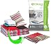 (7)Jumbo Storage Vac Vacuum Storage Bags ( 40" X 30" Inches Works With Any Vacuum Cleaner + FREE Hand-Pump for Travel!) Double-Zip Seal and Triple Seal Turbo-Valve for 80% More Compression! 7-Pack
