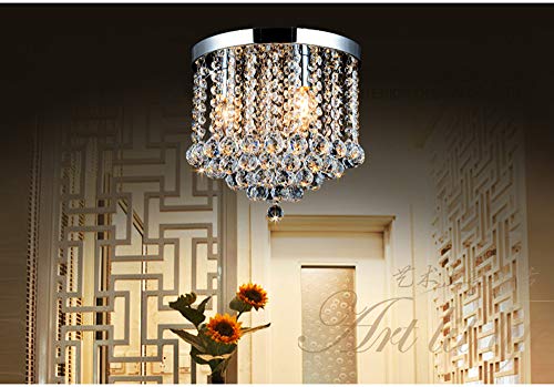 Junhong-Flush-Mount-Ceiling-Light-LED-3-Brightness-K9-Crystal-Chandelier-Pendant-Light-Apply-to-Living-RoomCorridorAisle-Lightswith-LED-Bulbs-D138-x-H11-D35cm-x-H28cm