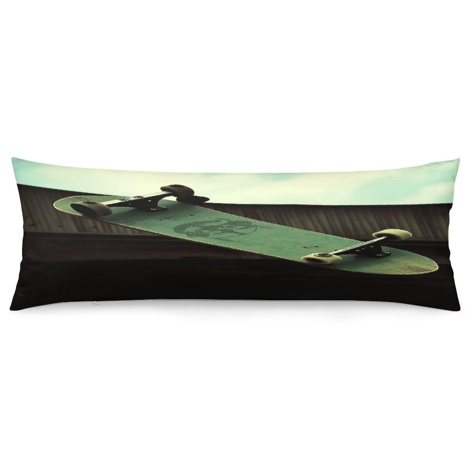 Skateboard Pillow Case Soft Breathable Long Pillowcover Pillow Protector Suitable for Sofas Car Chairs and Any Room