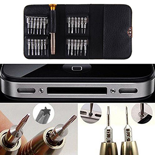 Tykusm 25u00a0pcs Tournevis de précision kit Outil d'ouverture de réparation pour ordinateur portable téléphone portable montre