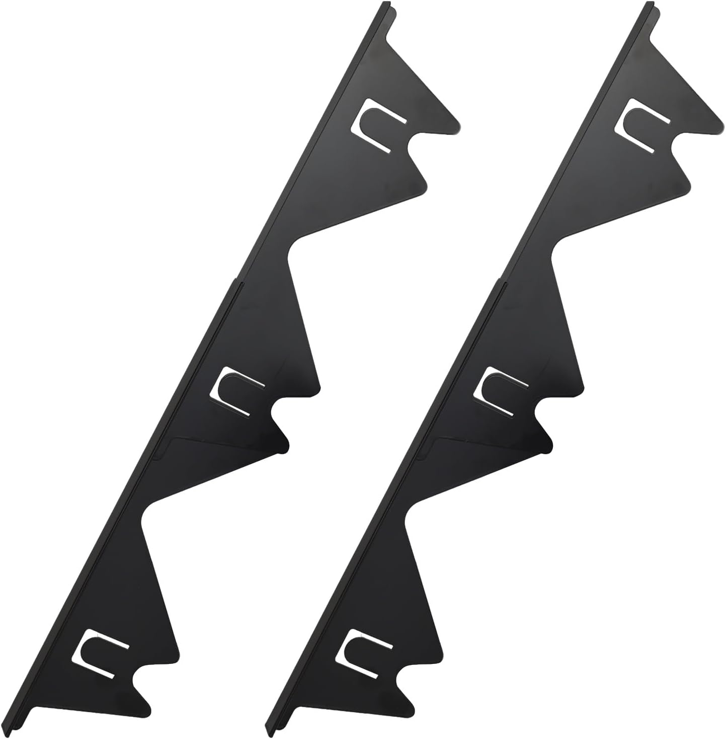 Stove Gap Covers Stainless Steel, 2 Pcs Stove Gap Filler, Heat Resistant and Easy to Clean, Retractable Length 13.8" to 27.5", Width 0.79",Black