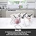 ME.FAN Food Storage Containers - 6 Set Airtight Storage Containers 1.6L(54.1oz) with 5 Set Measuring Cups 24 Chalkboard labels & Pen Ideal for Sugar, Flour, Baking Supplies (Black)