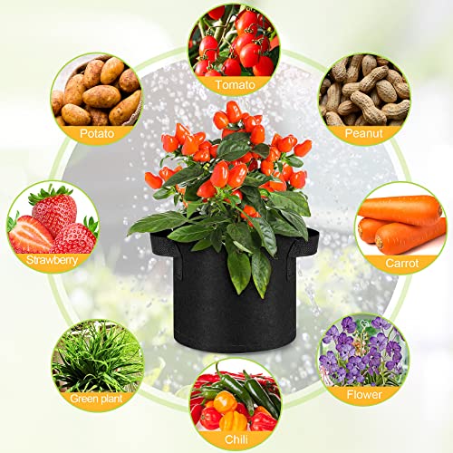 Image of Nuanchu 36 Packs 2 Gallon Grow Bags Bulk Aeration Fabric Pot with Handles