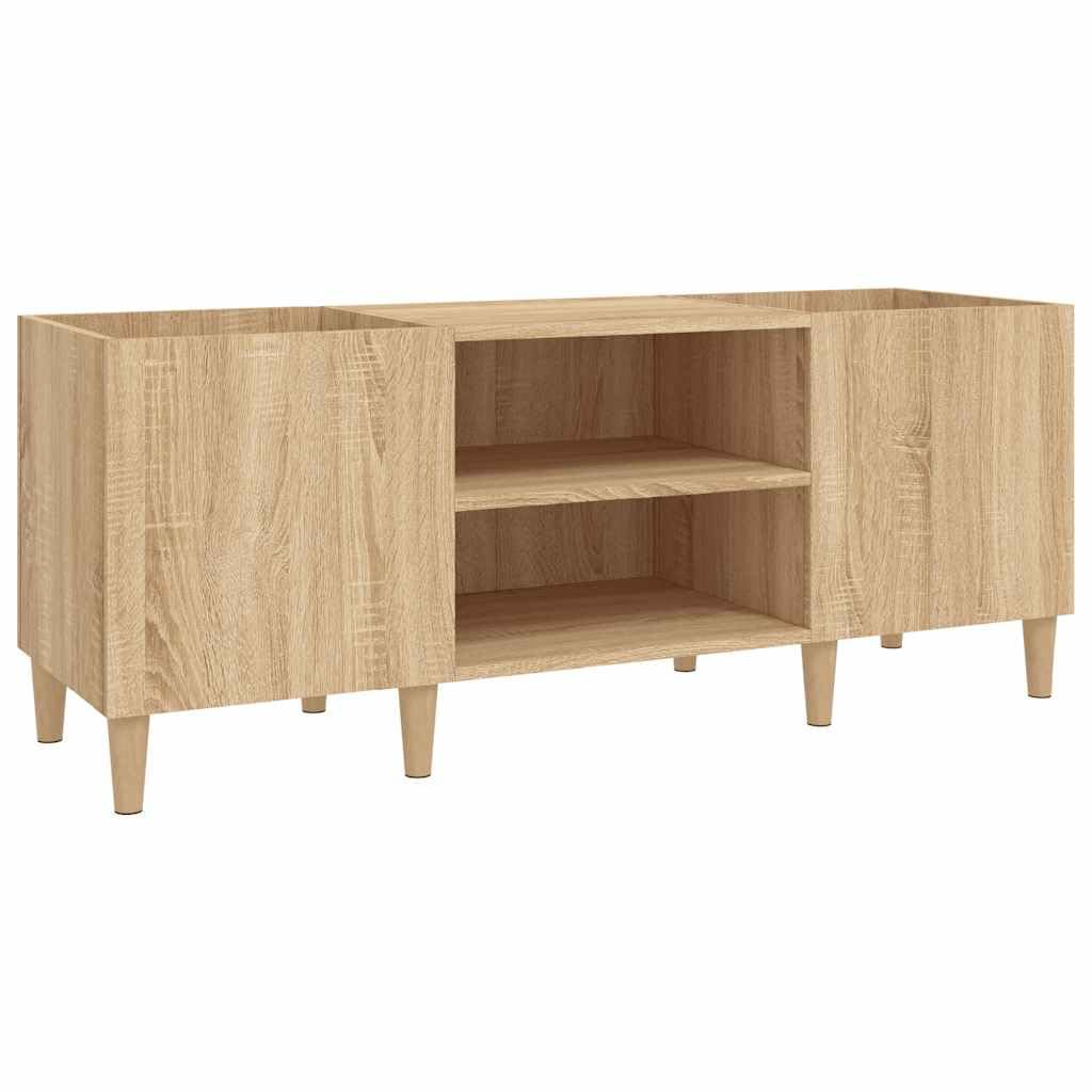 vidaXL Mueble para Discos de Madera de Roble Sonoma 121x38x48 cm