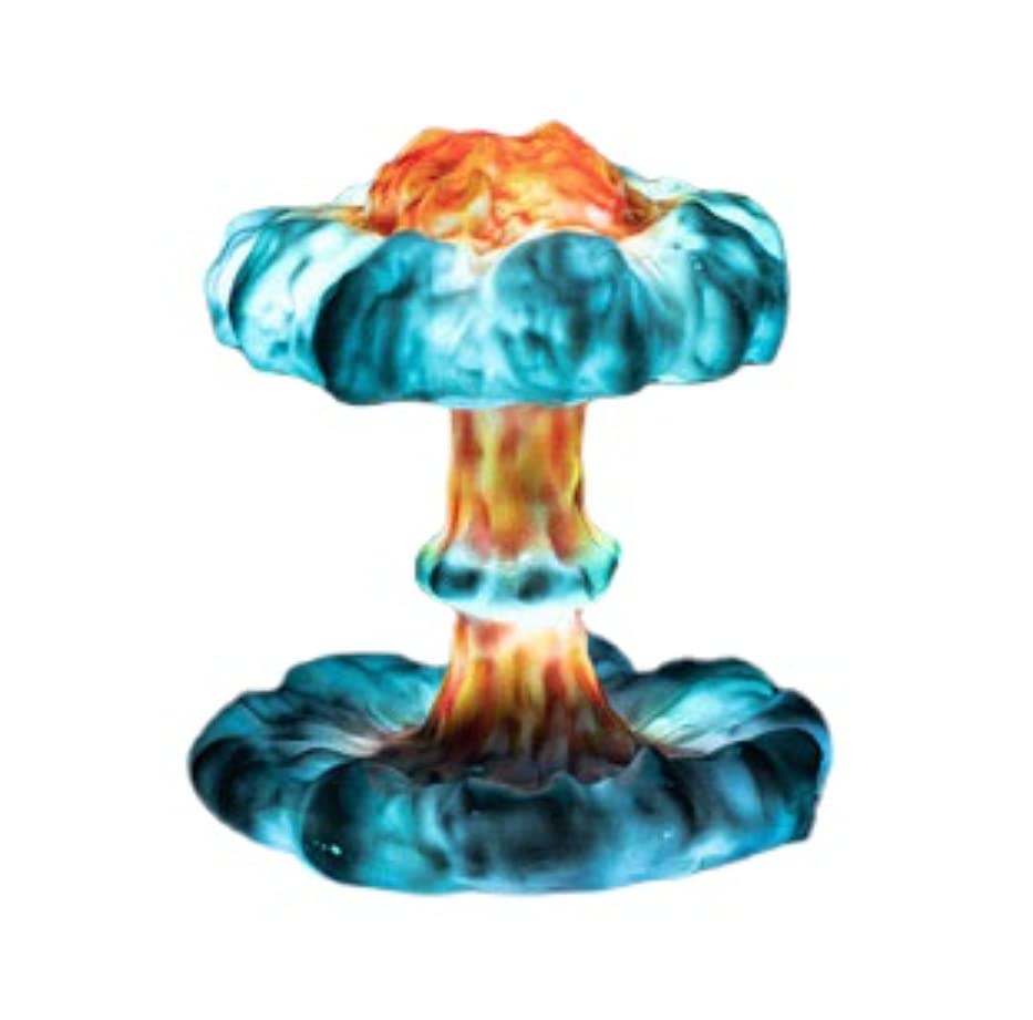Creativa explosión nuclear seta nube LED lámpara de escritorio infinita atenuación arte lámpara de escritorio impresión 3D resina luz nocturna (nube de hongos control remoto)