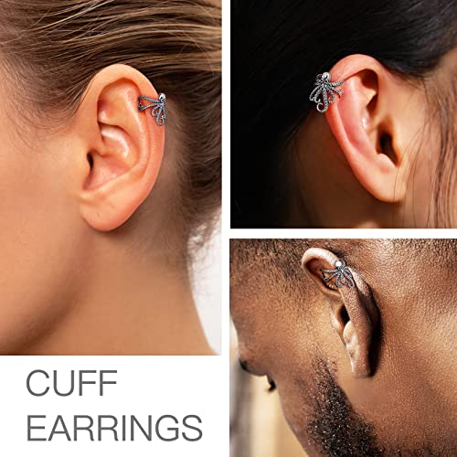 Suplight 925 Sterling Silver Ear Cuff Non Piercing Helix Cartilage Clip on Wrap Earrings for Women, Various Styles2