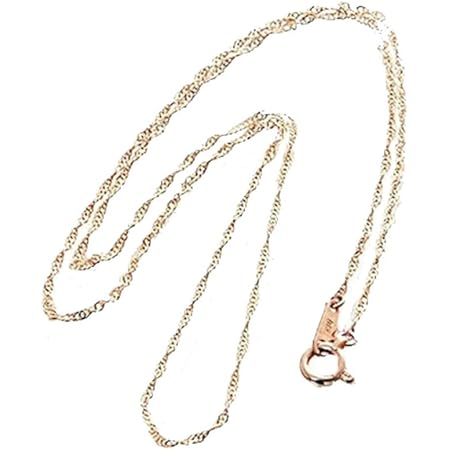 Amazon ゴージャス 85cm 2連 1連ロング K10ピンクゴールド K10gg K10pg ネックレス 刻印あり10金 スクリューチェーン チェーン 通販
