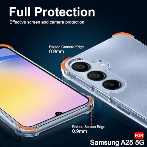Image of TheGiftKart Transparent Crystal Clear Back Cover Case for Samsung Galaxy A25 5G | Shockproof Soft TPU Case | Cushioned Edges for Ultimate Protection Back Cover Case (TPU, Transparent)
