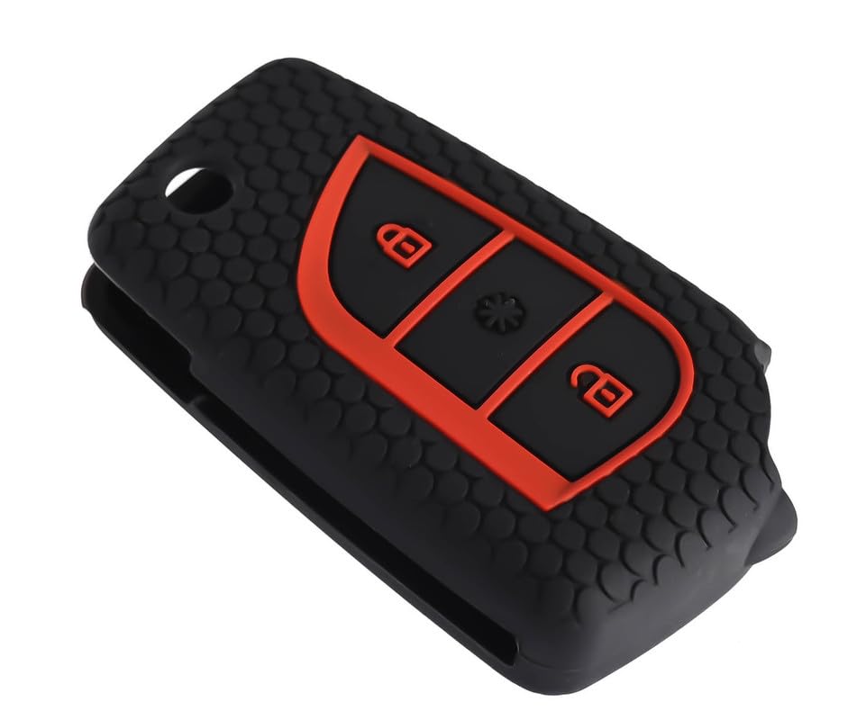 KEYLIFE™ Silicone Key Cover fit for : Innova Crysta, Corolla Altis, Innova Hycross 3 Button flip Key
