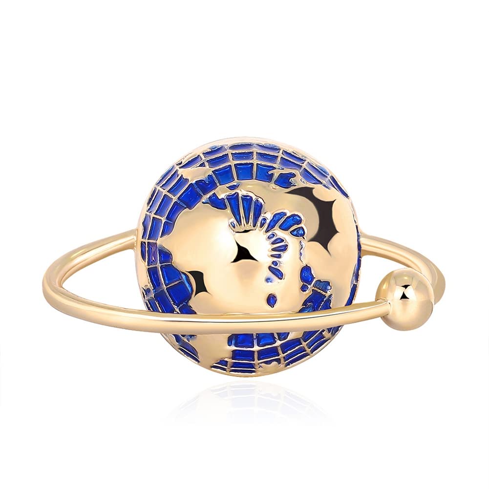 Spilla Pin Trendy Unisex Globo Metallo Smalto for unghie Spilla Spilla Spilla Colletto rovesciato Distintivo