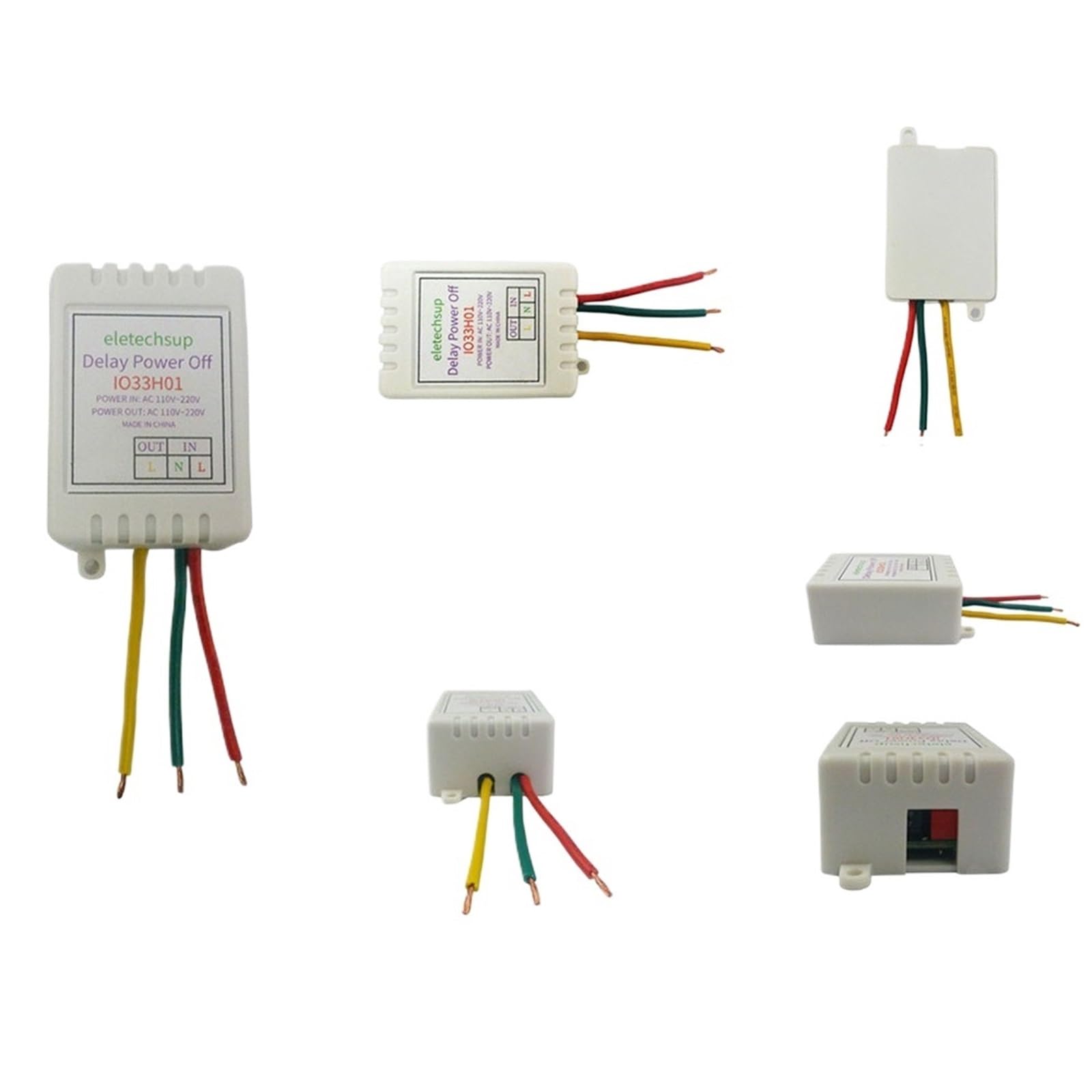 Relé temporizador AC 110V 220V 1 a 480 min, temporizador ajustable, controlador de temporización de desconexión, 7A, módulo de conmutación de relé de encendido y apagado (Only board)