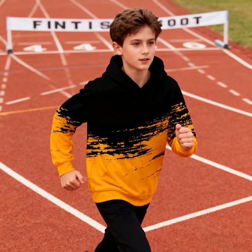 Image of Belovecol Boys Hoodies 3D Printed Hooded Sweatshirts with Pocket for 6-16Y