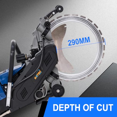 KATSU Tools Petrol Ring Saw, 5000W Powerful Gasoline Concrete Saw, 400mm Disc Cutter, 290mm Cutting Depth, in Toolbox, for Construction, Demolition & Precision Cutting Tasks - Image 6
