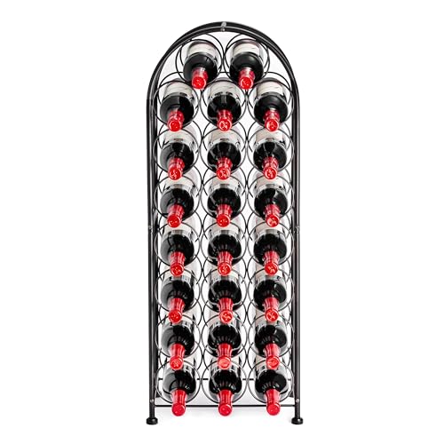Sorbus Mini Freestanding Floor Wine Rack, Bottle Storage (23 Bottle, Black) - image 5