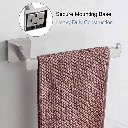 Bathroom Kitchen Towel Holder 10.24", Angle Simple Sus304 Stainless Steel Hand Towel Rack, Square Towel Bar, Open Arm Towel Hanger, Towel Rod Wall Mount, Brushed Nickel #TOP26