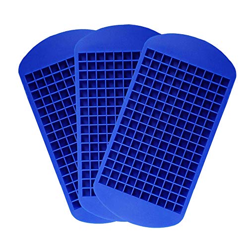 Bandejas de hielo mini silicona 3 pzas azul cuadradas miniatura 1