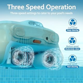 PoolPure PRS100A Robotic Pool Skimmer with 7800mah Super Long Battery Life, Manual Controller Automatic Manual Dual Mode, 10L Big Basket (Without Solar Panel)