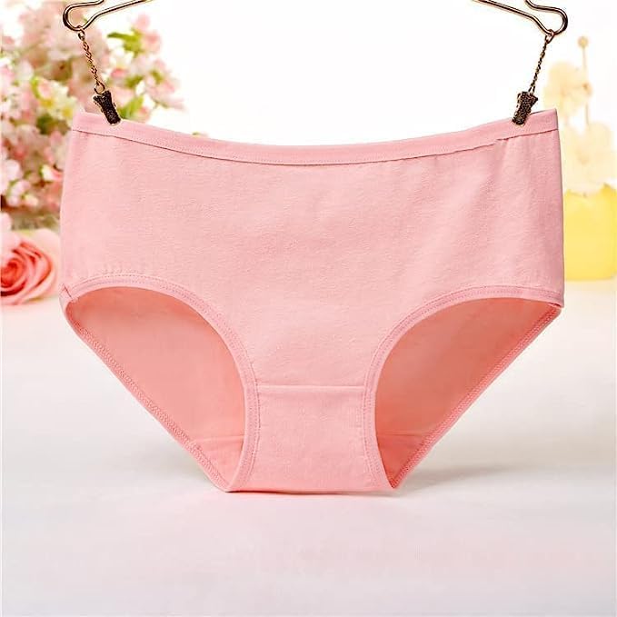 Image of LOURYN KOULYN Women Soft Cotton Hipster Ladies Plain Bright Panty /Innerwear Inner Elastic Underwear Combo Pack 5 (Colour May Very)