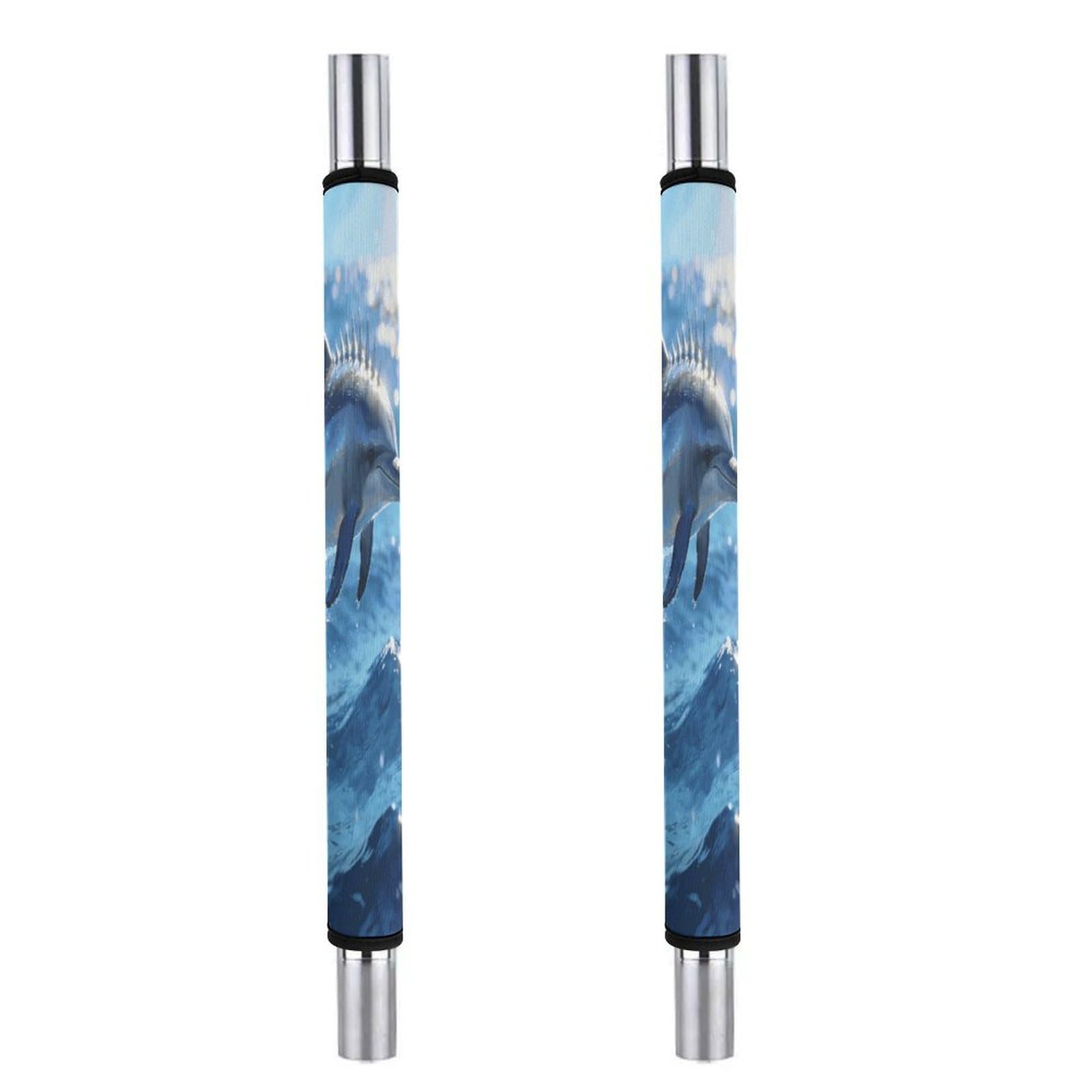 Fodpand Style Marine Art Spiny Dolphin Kitchen Handle Cover, Keep Your Kitchen Appliance Clean, Fashion Refrigerator Anti Slip Sleeve,Anti Slip Handle Cover For Refrigerators Ovens Cabinets Dishwashers