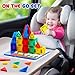 Gemmicc 58 PCS Mini Magnetic Tiles, Travel Magnet Construction Toys with Metal Storage Box, Sensory Montessori Toys for Boys Girls